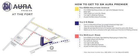 SM Aura Premier Location Map .